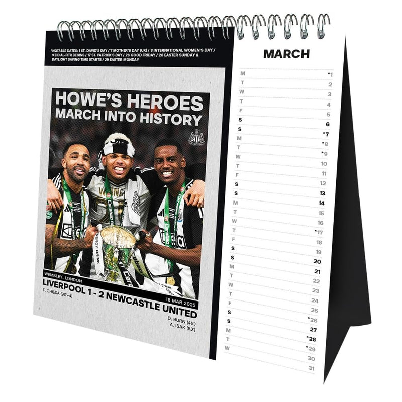 Newcastle United FC Desktop Calendar 2027