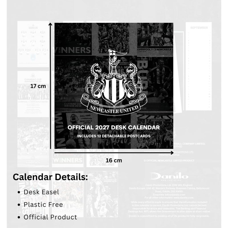 Newcastle United FC Desktop Calendar 2027