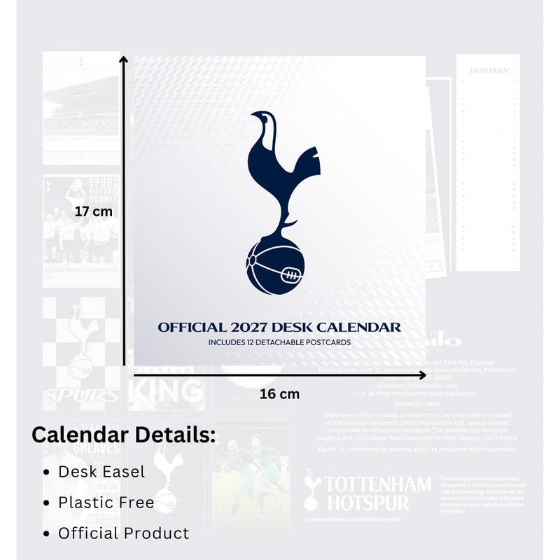 Tottenham Hotspur FC Desktop Calendar 2027