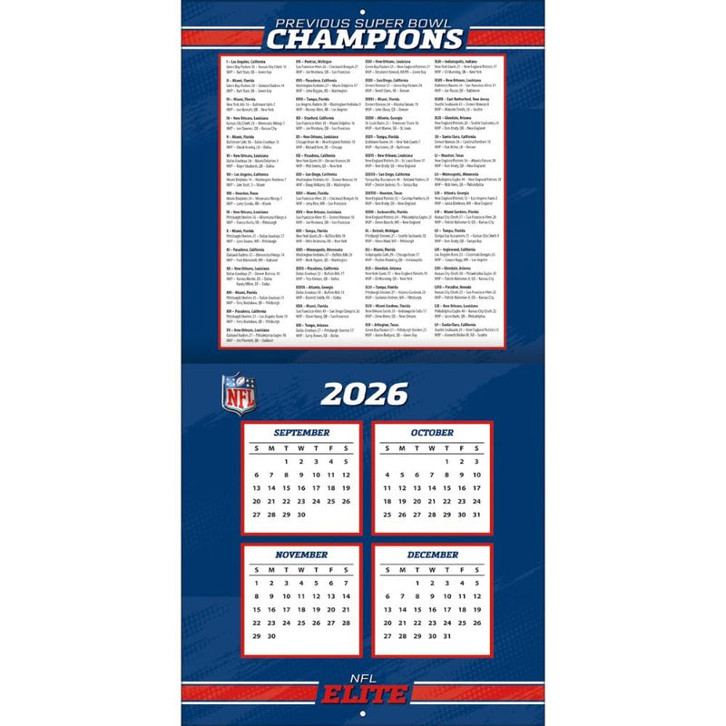 NFL Square Calendar 2027