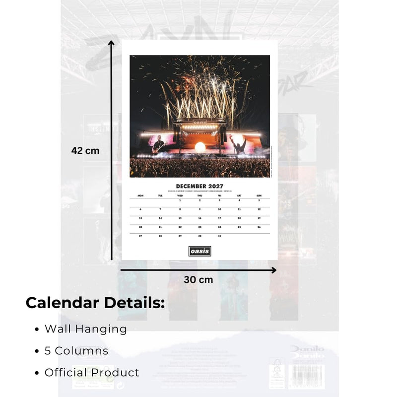 Oasis A3 Calendar 2027