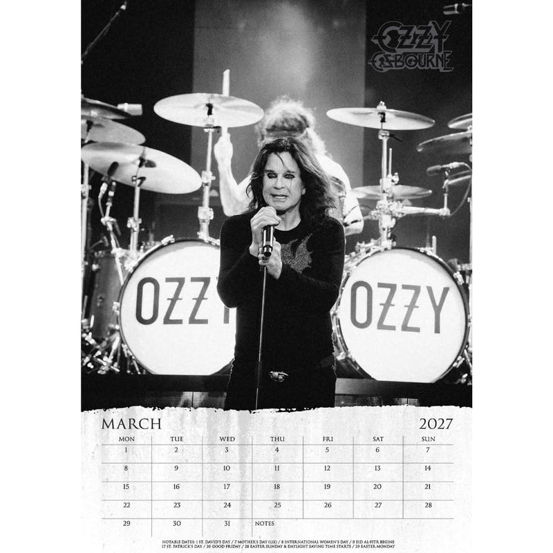 Ozzy Osbourne A3 Calendar 2027