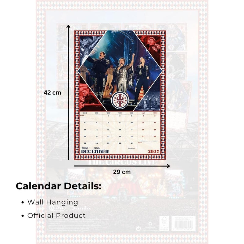 Take That A3 Calendar 2027