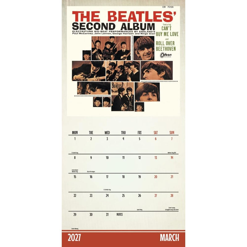 The Beatles Square Calendar 2027