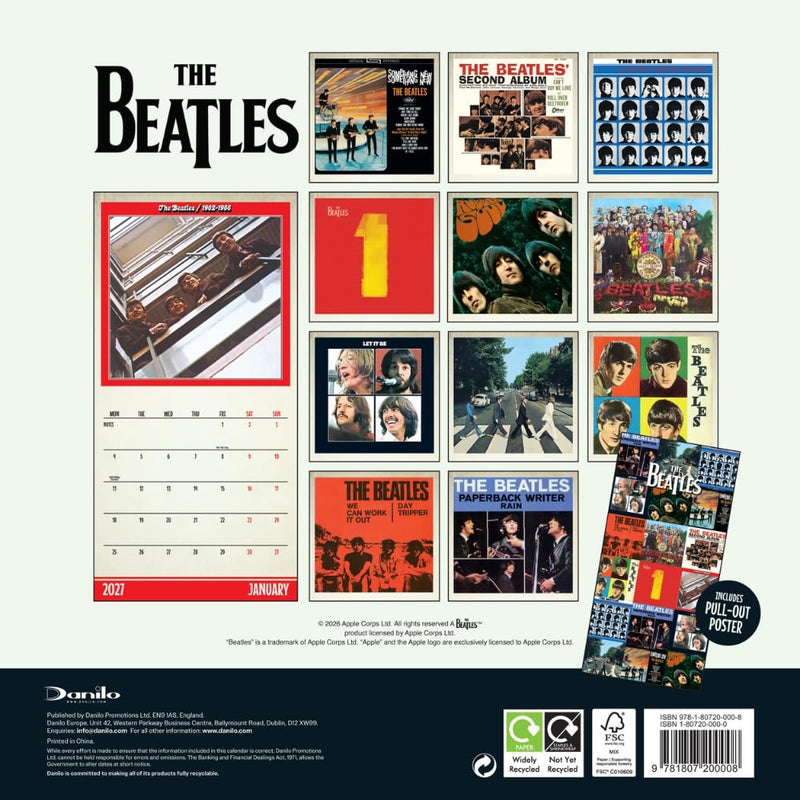 The Beatles Square Calendar 2027