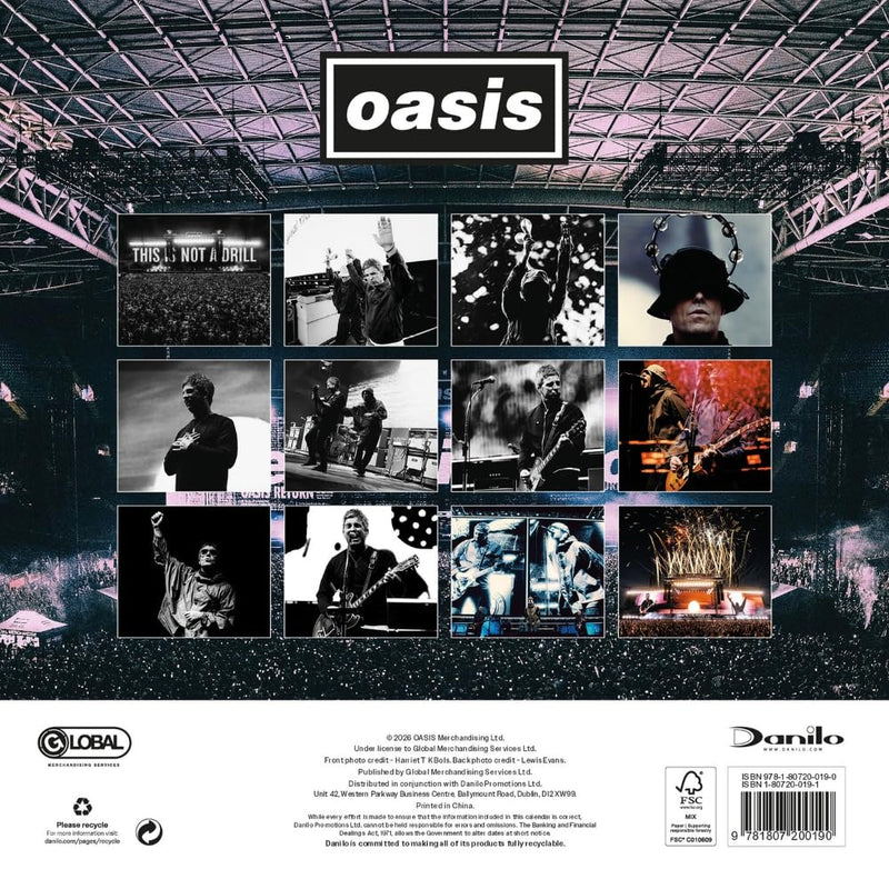 Oasis Square Calendar 2027