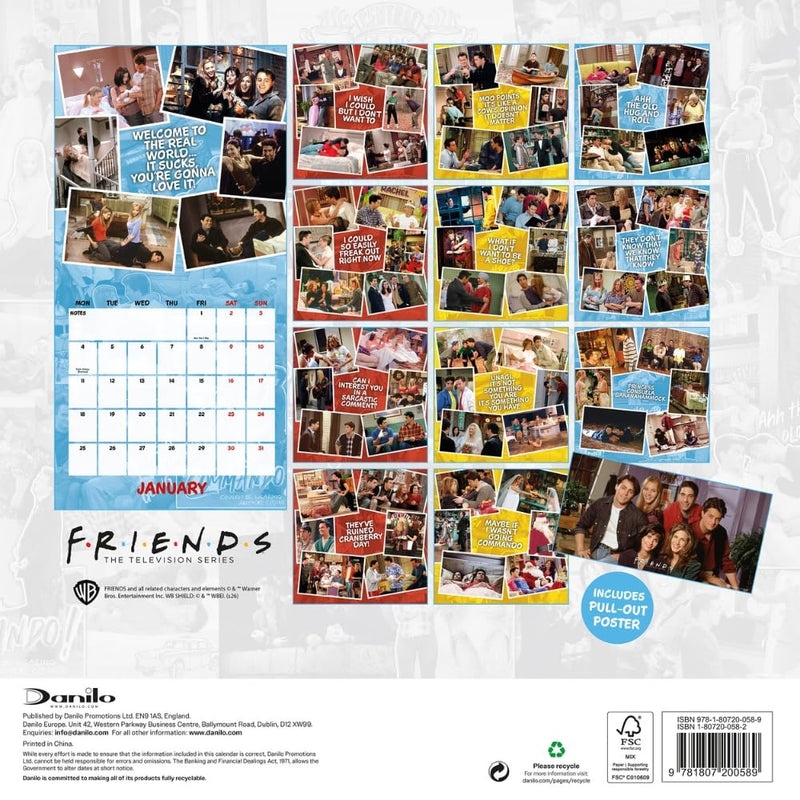 Friends Square Calendar 2027