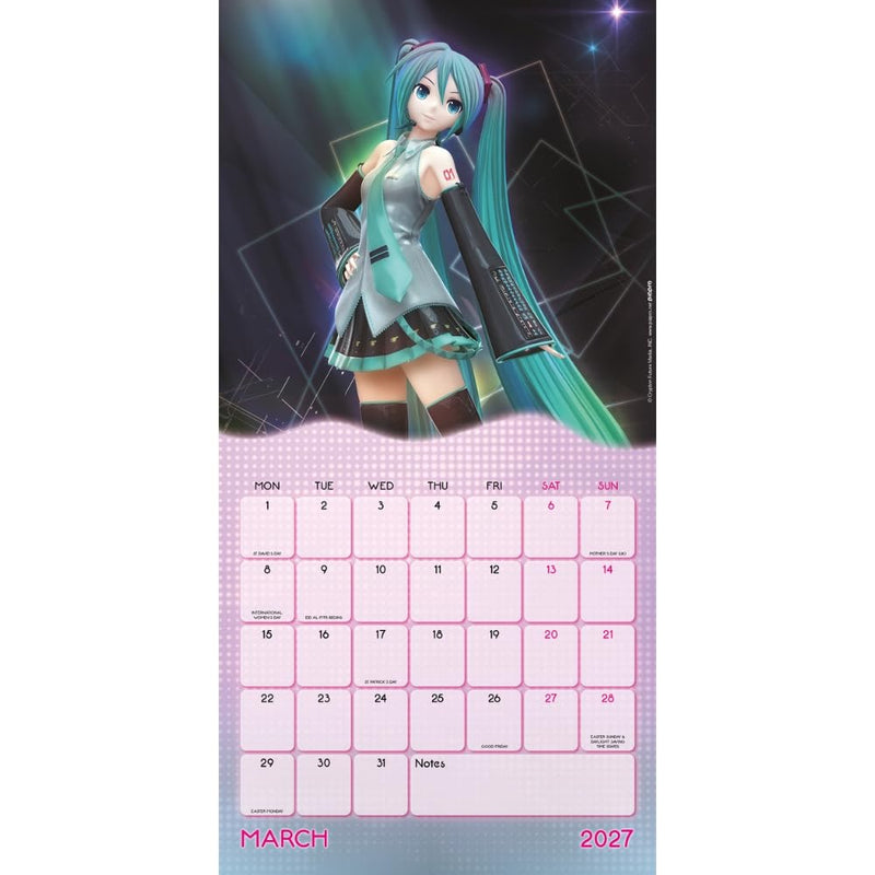 Hatsune Miku Square Calendar 2027