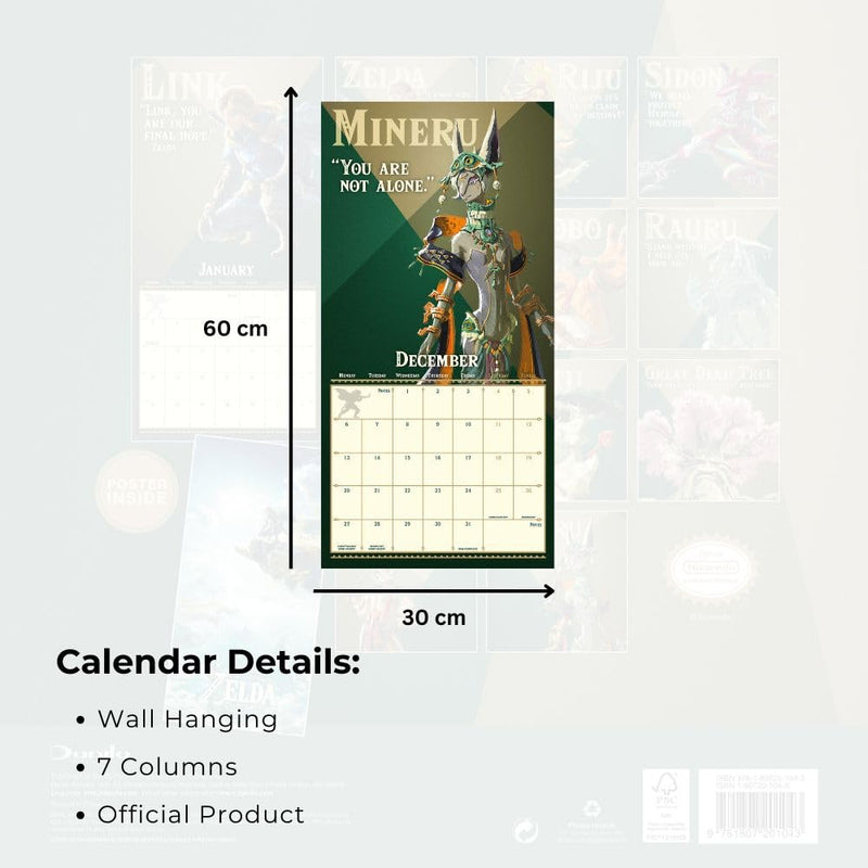 The Legend Of Zelda Square Calendar 2027