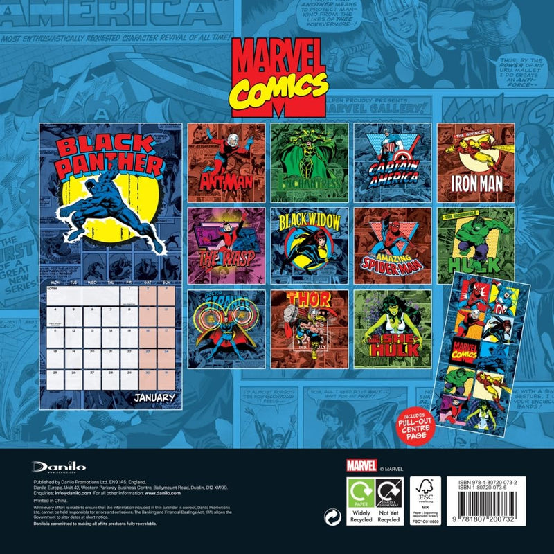 Marvel Comics Square Calendar 2027