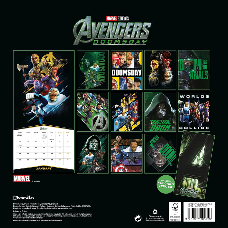 Marvel Doomsday Square Calendar 2027