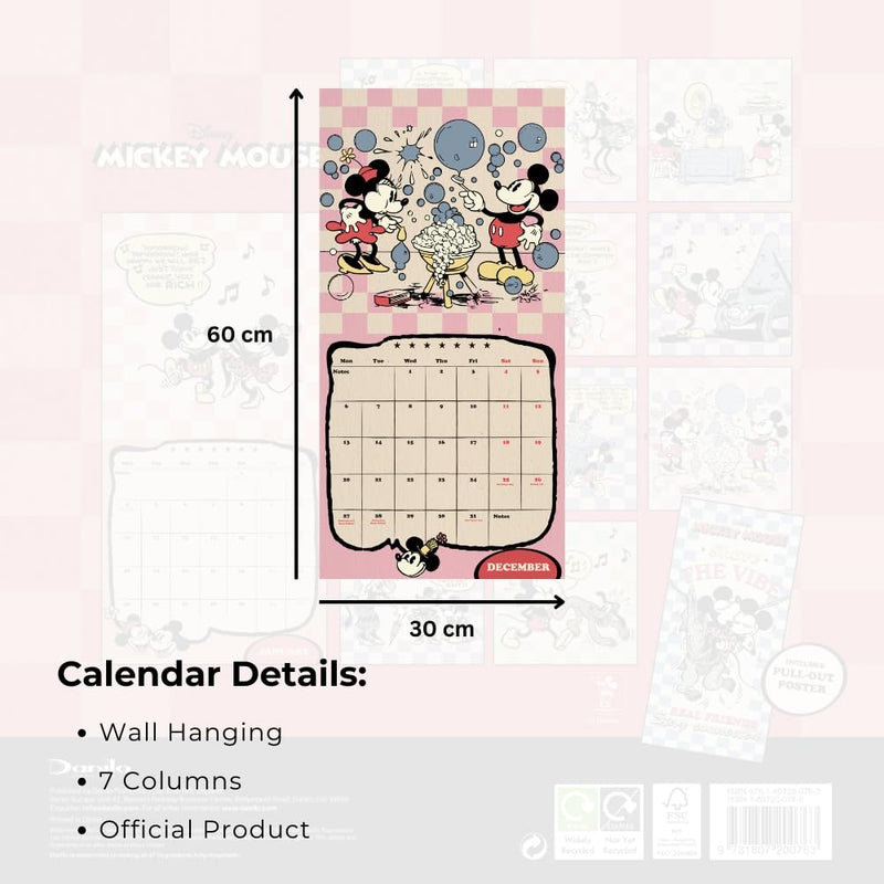 Mickey Mouse Square Calendar 2027
