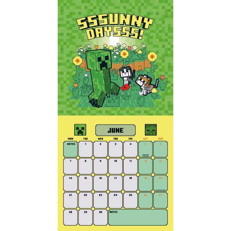 Minecraft Square Calendar 2027