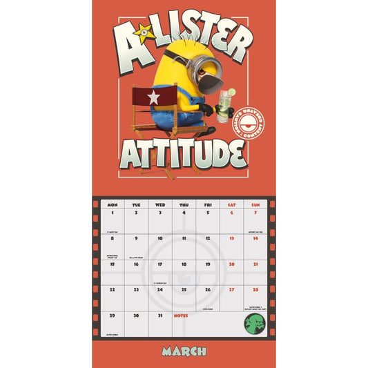 Minions 3 Square Calendar 2027