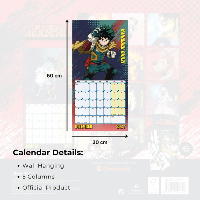My Hero Academia Square Calendar 2027