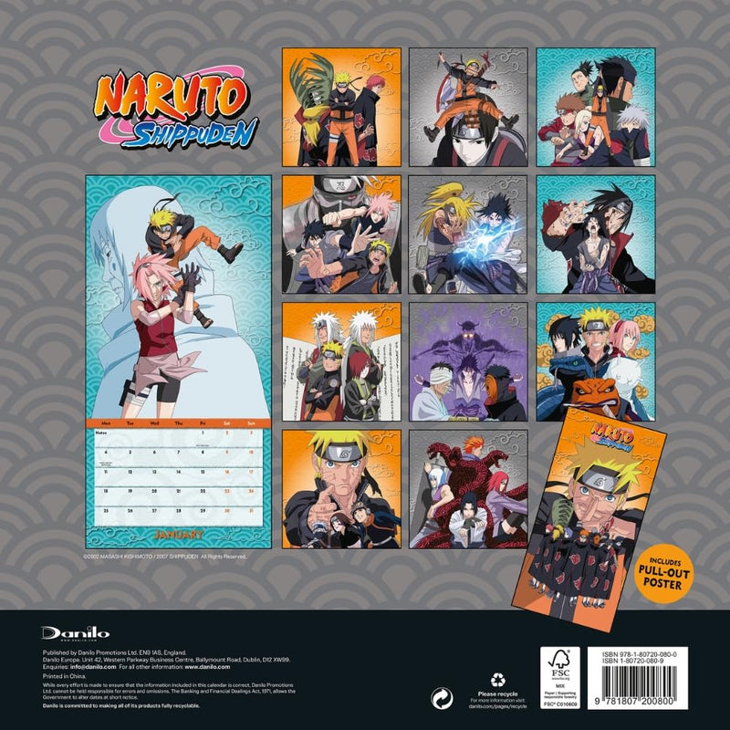 Naruto: Shippuden Square Calendar 2027