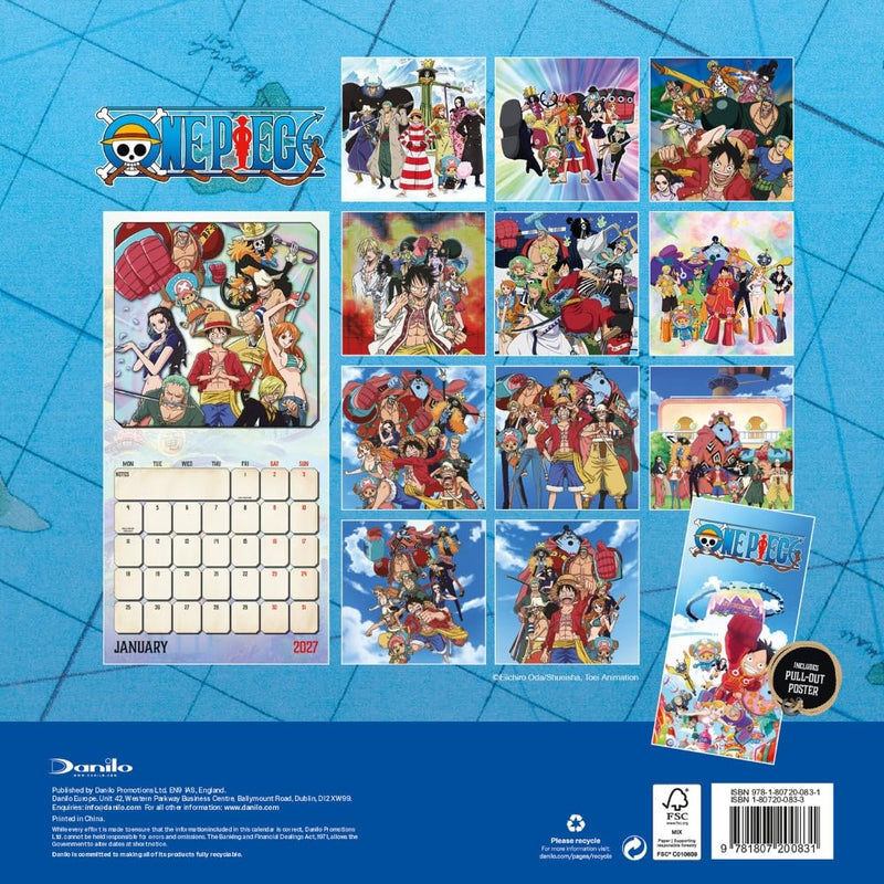One Piece Square Calendar 2027