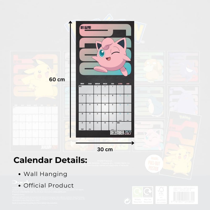 Pokemon Square Calendar 2027