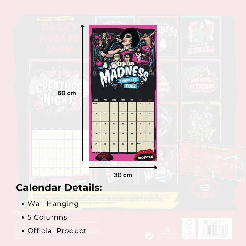 Rocky Horror Show Square Calendar 2027