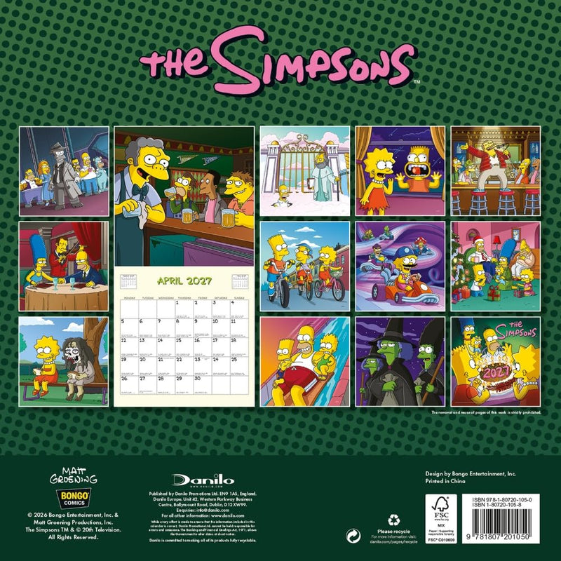 The Simpsons Square Calendar 2027