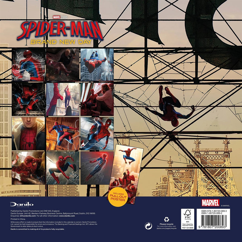 Spider-Man Square Calendar 2027