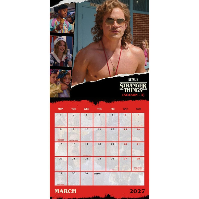 Stranger Things Square Calendar 2027