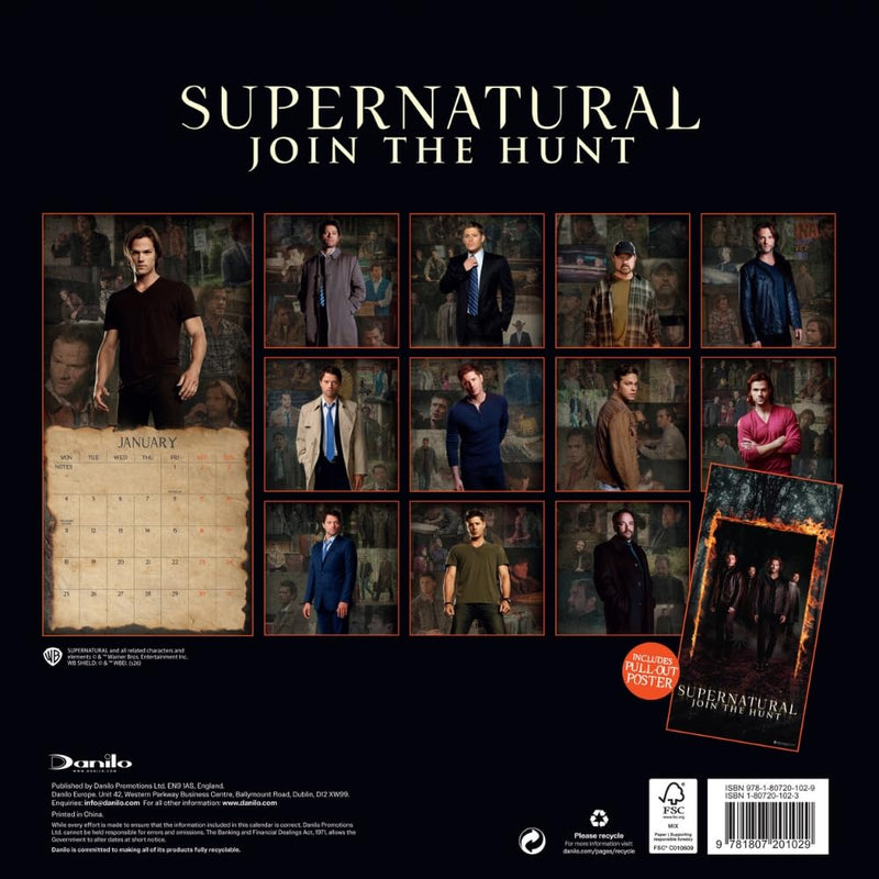 Supernatural Square Calendar 2027