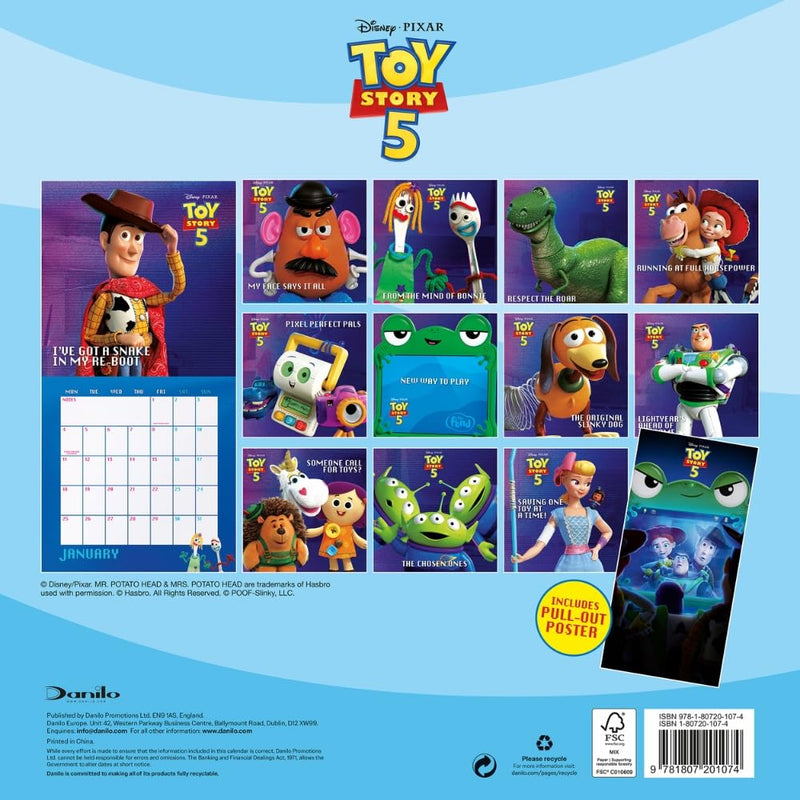 Toy Story 5 Square Calendar 2027