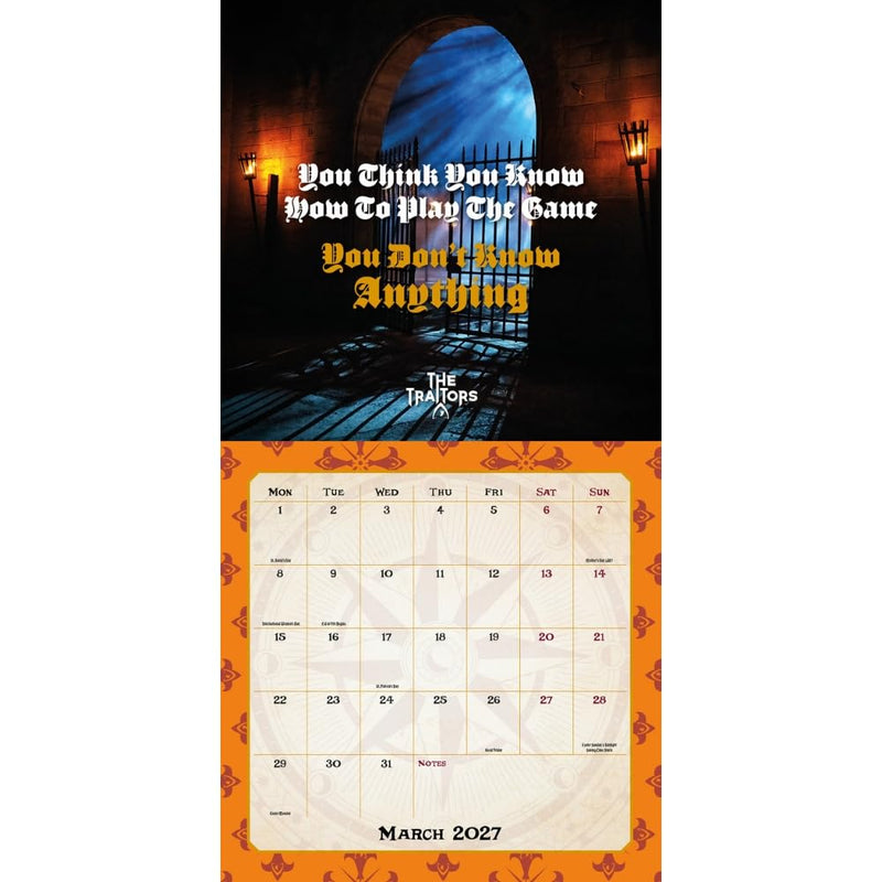 The Traitors Square Calendar 2027
