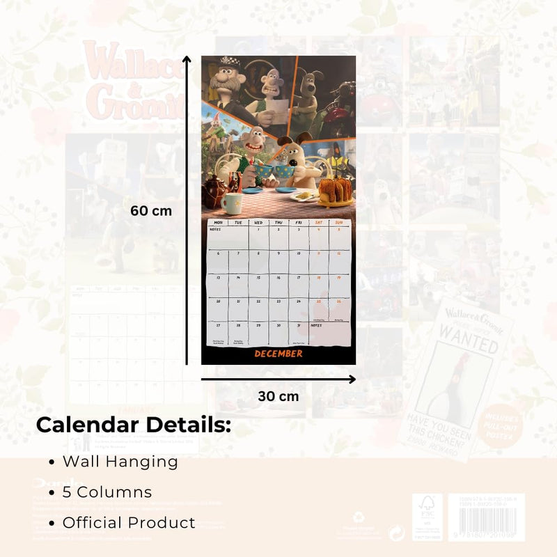 Wallace And Gromit Square Calendar 2027