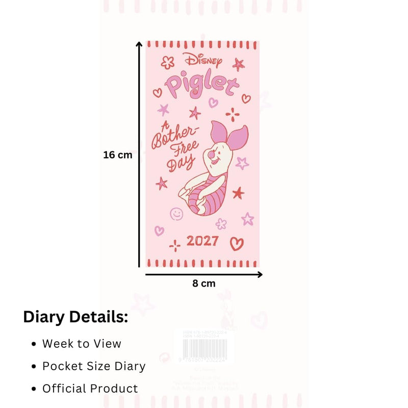 Winnie The Pooh Piglet Slim Diary 2027