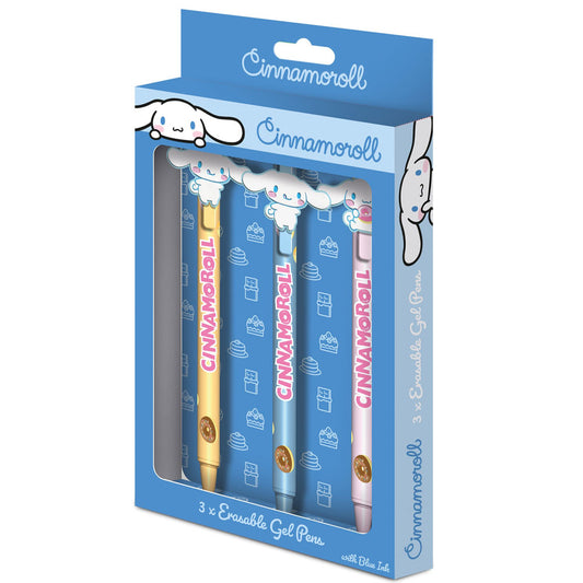 Cinnamoroll 3pk Erasable Gel Pen Set