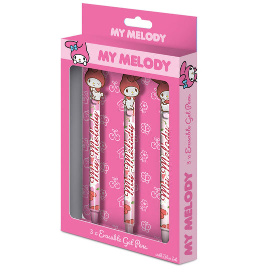 My Melody 3pk Erasable Gel Pen Set