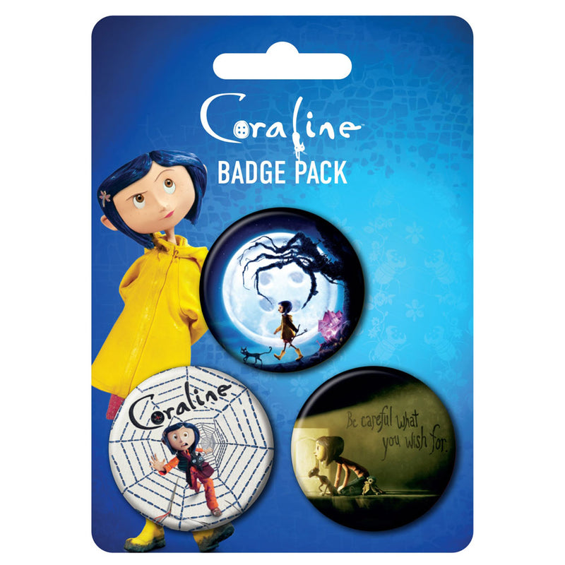 Coraline 3 Button Badges