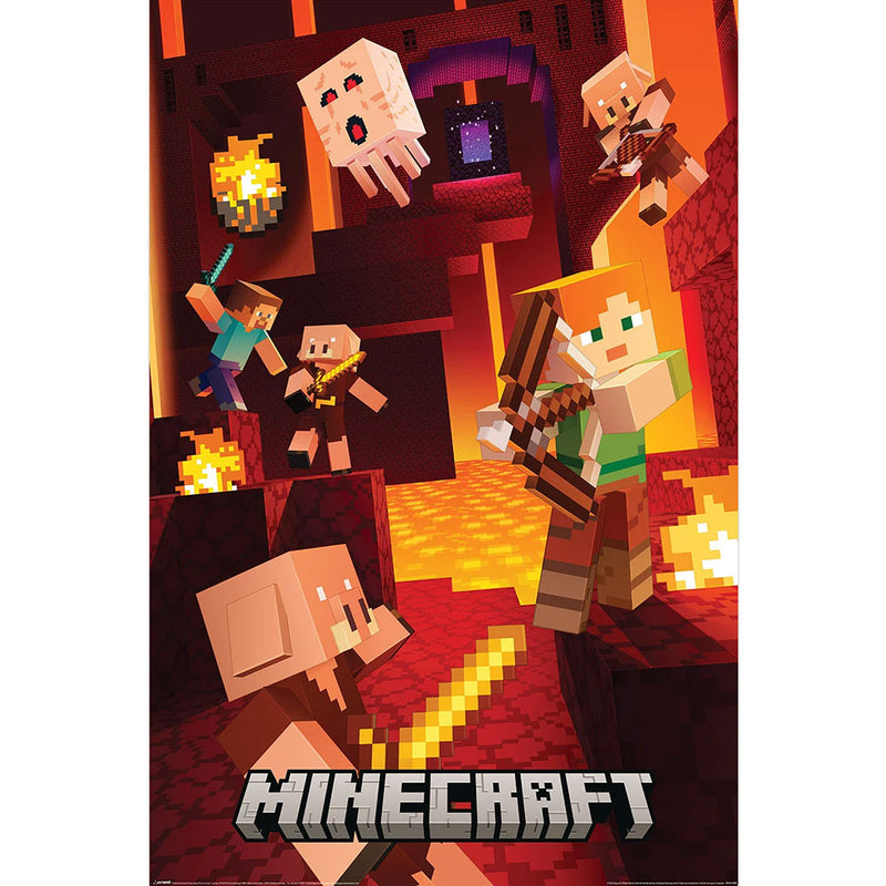 Minecraft Cinematic Piglins Poster 76