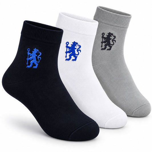 Chelsea FC 3pk Adults Ankle Socks 4-7