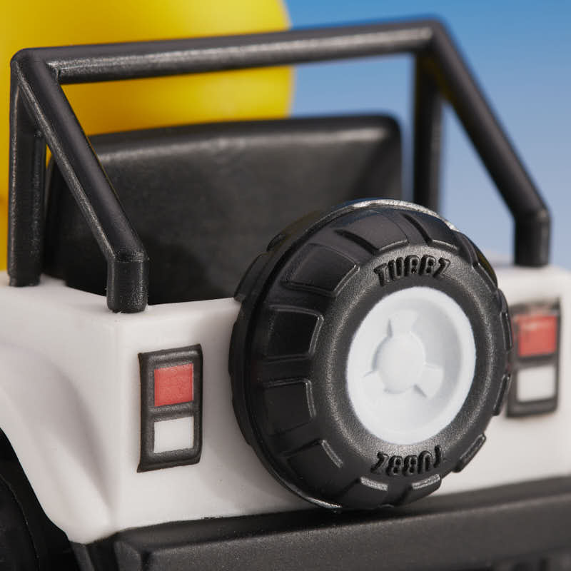 White SUV Car Air Freshener TUBBZ Mini Boxed Duck detail shot