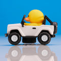White SUV Car Air Freshener TUBBZ Mini Boxed Duck close up detail
