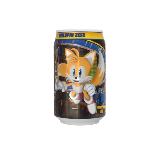 Sonic the Hedgehog Tailspin Zest - Orange  Flavour Soda featuring Tails