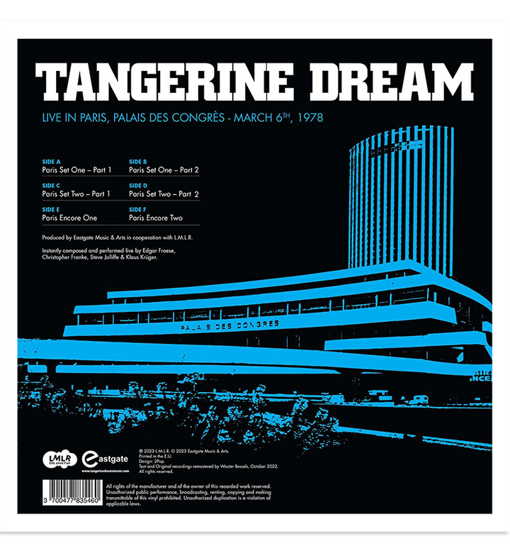 Tangerine Dream – Live in Paris, 6 March 1978 (RSD 2023 Limited Edition Triple-LP on Split-Coloured Vinyl)