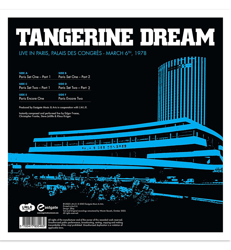 Tangerine Dream – Live in Paris, 6 March 1978 (RSD 2023 Limited Edition 3-LP Box Set on Split-Coloured Vinyl), side angle