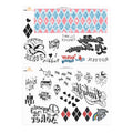 Set of 40 Harley Quinn Temporary Tattoos, rear view