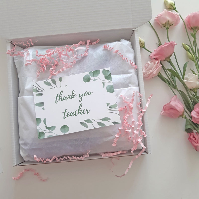 THANK YOU TEACHER | MINI LETTERBOX GIFT, side angle
