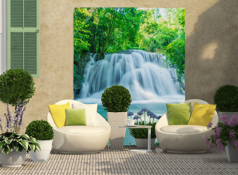Thailand Waterfall - Portrait Garden Banner - 61 x 79 collectible from https://britishmade.gifts/