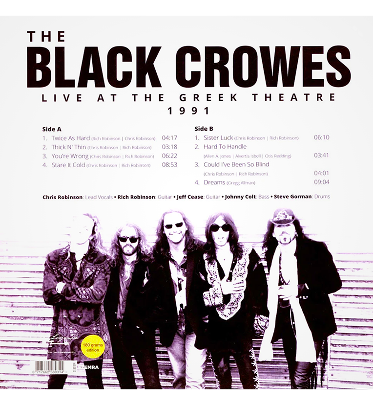 The Black Crowes – Live at the Greek Theatre, 1991 (12-Inch Album on 180g Vinyl), side angle