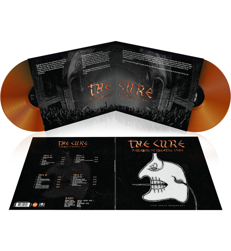 The Cure – Paramount Theatre 1984 (Limited Edition Double-LP on 180g Transparent Orange Vinyl) collectible from Coda Records
