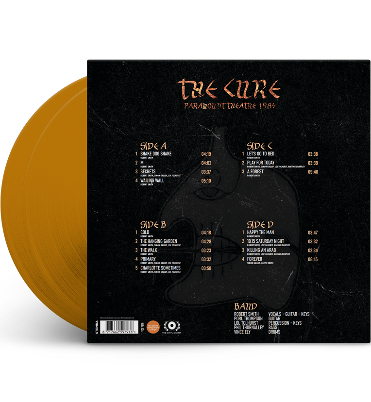 The Cure – Paramount Theatre 1984 (Limited Edition Double-LP on 180g Transparent Orange Vinyl), side angle