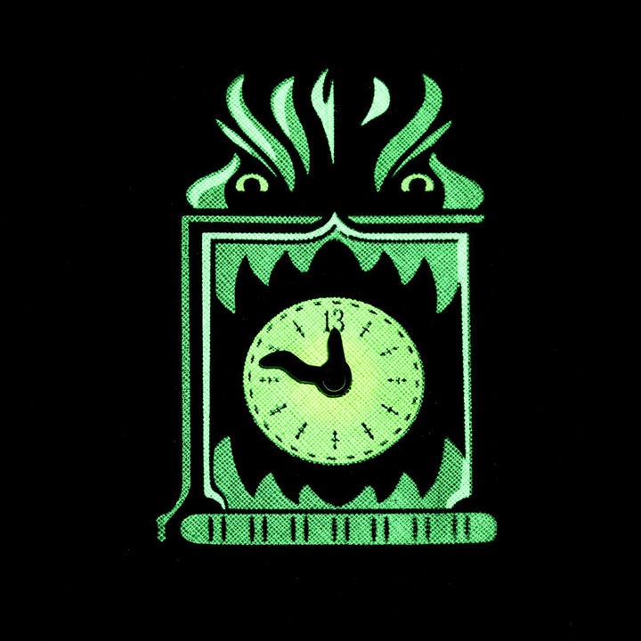 The Haunted Mansion Welcome Foolish Mortals Clock Loungefly Glow Large Card Holder