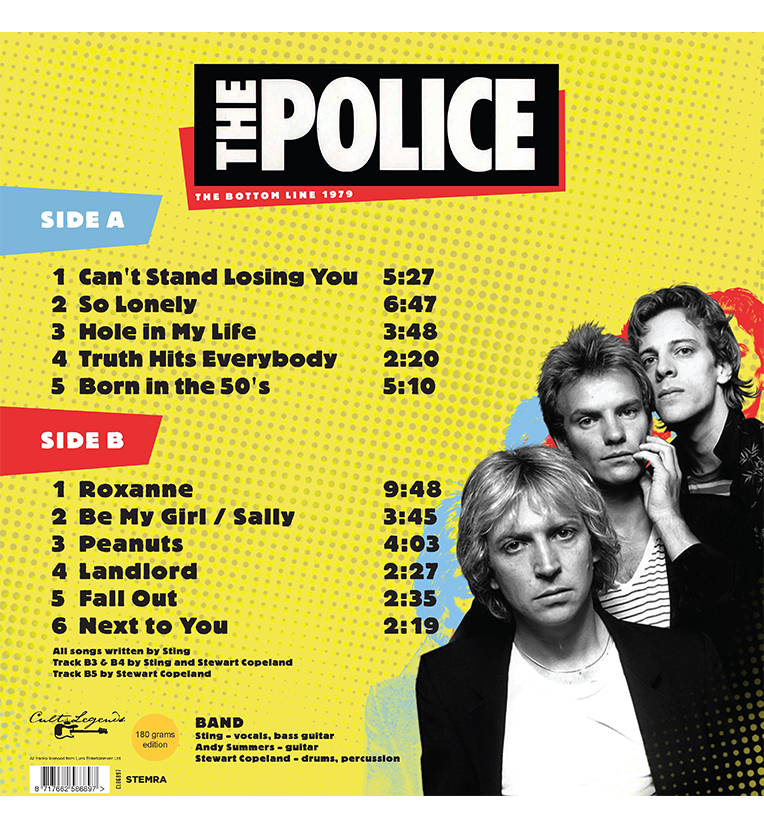 The Police – The Bottom Line 1979 (12-Inch Album on 180g Vinyl), side angle