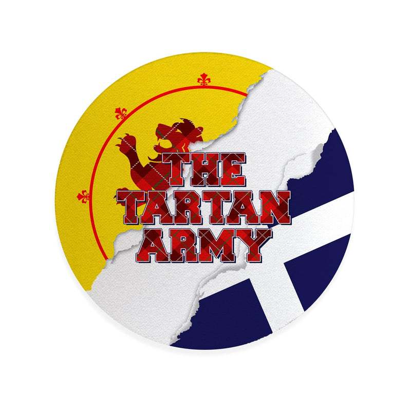 The Tartan Army Rip - Drinks Coaster - Square Or Circle, close-up detail